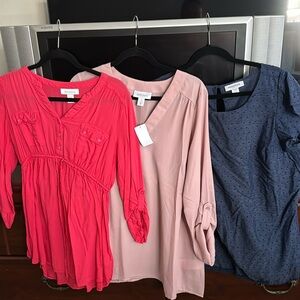 Three maternity blouses